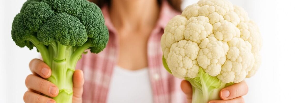 Brokoliai moters rankose